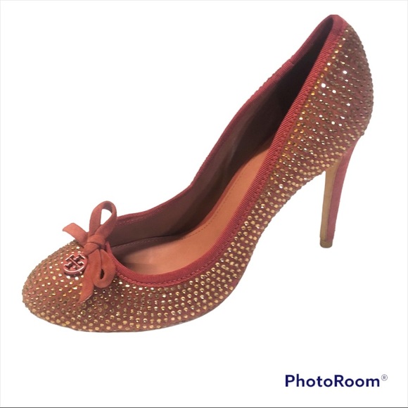 Tory Burch Phoenix Pump Soho Lux Suede 7.5 - Picture 1 of 7